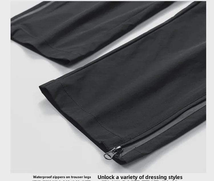 Unisexové rychleschnoucí větruodolné turistické kalhoty na jaro/podzim