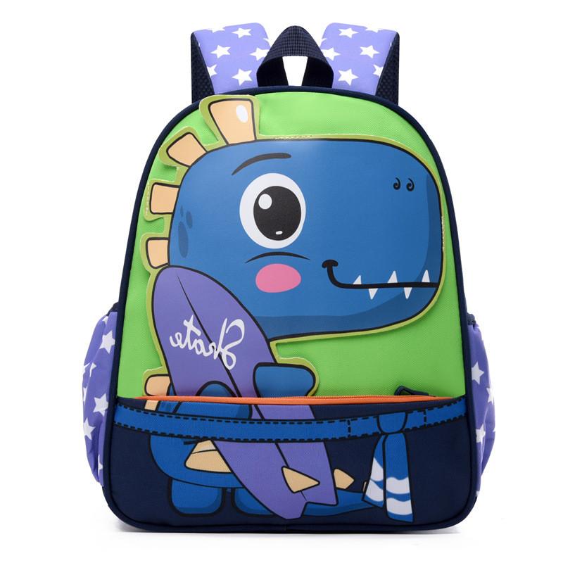 

Cartoon Dinosaur Kids Backpack With Breathable Oxford Fabric For Preschool Children Purple