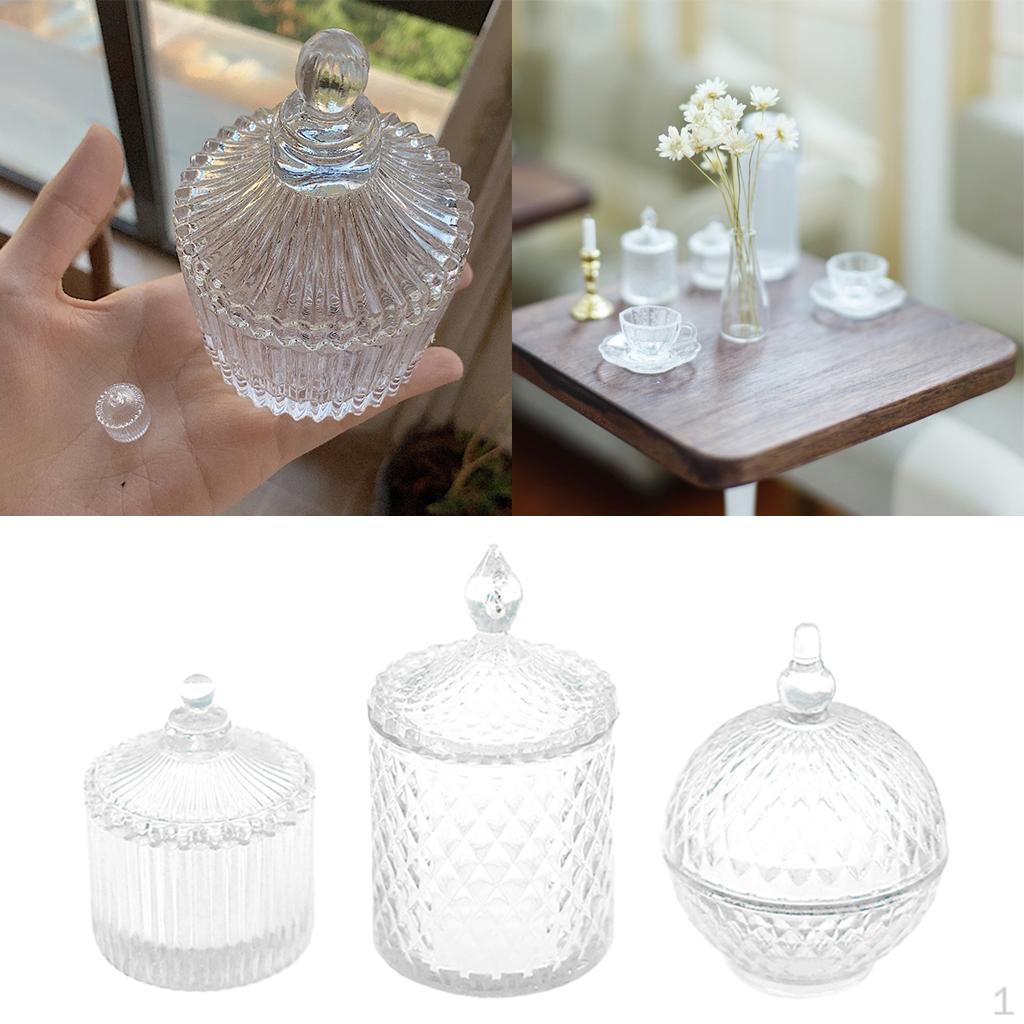 Miniature Food Cake Chocolate Candy Dollhouse Donut Glass Mini Bottle