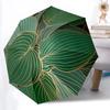 1pc Leaf Pattern Automatic Open/Close Umbrella Compact Folding Umbrella, All-Season Portable Umbrella for Women/Men F1124254
