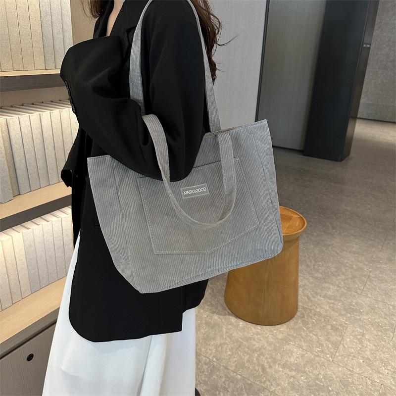 Cotton Shoulder Bag With Magnetic Closure For Daily Casual Use