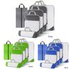 6 Stück/Set Gepäck-Packwürfel Aufbewahrungstaschen Kleidungssortierpakete für Reisegepäck Kompressionsstoff-Packbeutel