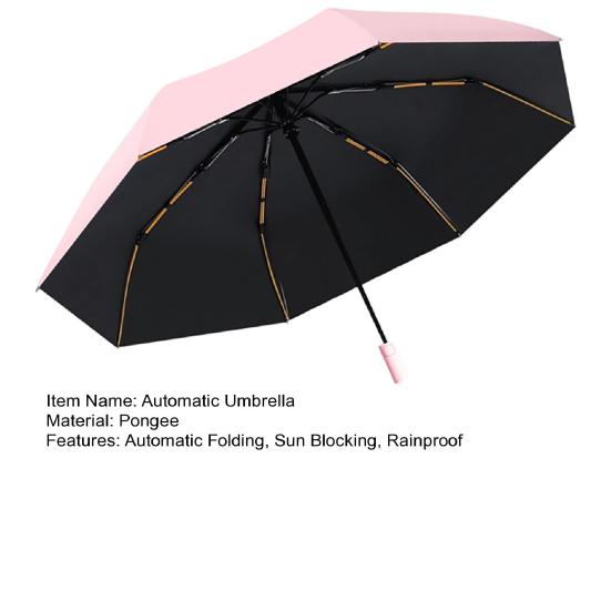 Portable Automatic Folding Umbrella, Sun Blocking UV Protection Travel Umbrella, Windproof Rainproof Sun Rain Umbrella for Men Women