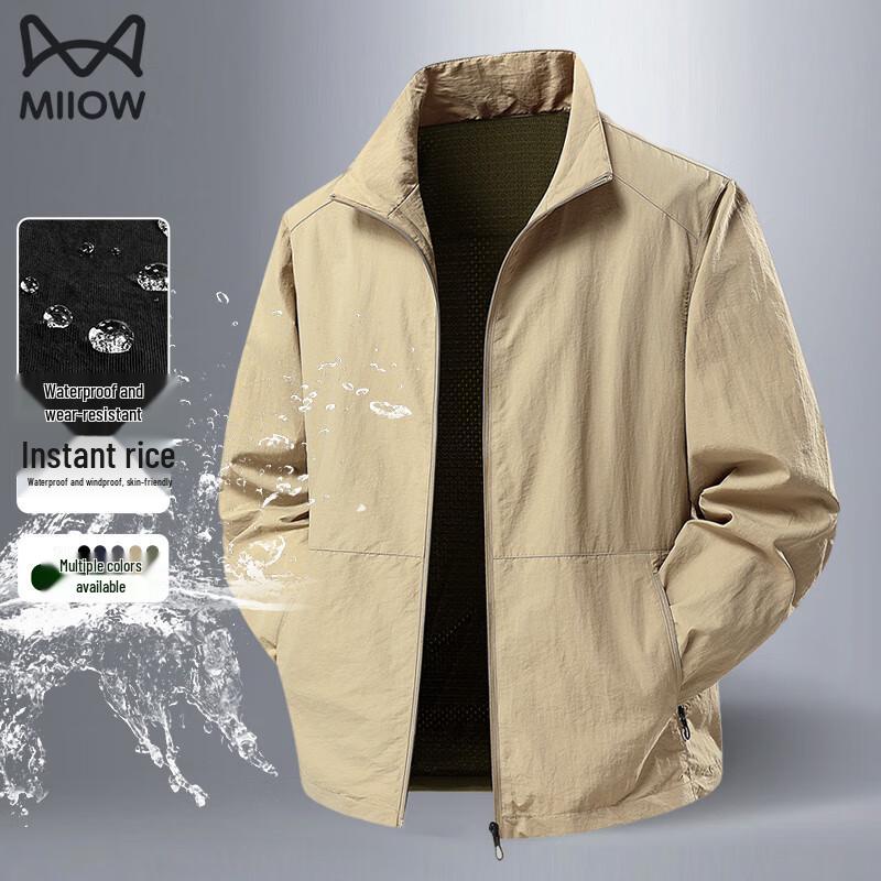 Herren Casual Stehkragen Windbreaker Jacke