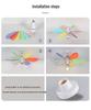 Silent Stepless Dimming Ceiling Fan Light with Remote Control, Strong Wind, E27 Base Bulb.