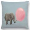 Sofa Throw Pillow Cover Home Decor Cute Little Ghost Sailing Whale Ocean Diver Print Cushion