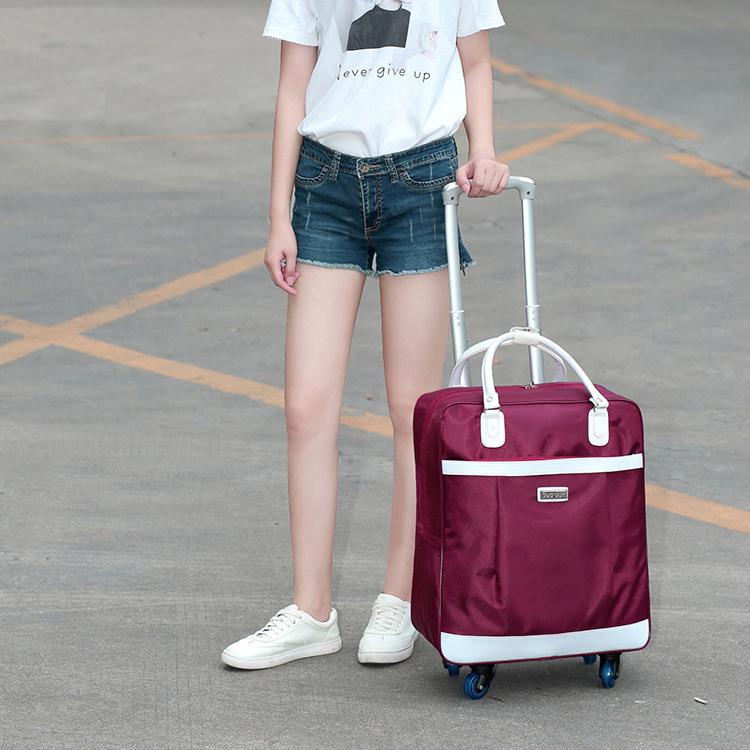 Cărucior de călătorie pentru bărbați și femei, geantă universală cu roți + geantă de mână