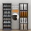 Shoe Rack Dustproof Stackable Shoe Shelf Multilayer Detachable Big Capacity Storage Racks Transparent Entrance Storage Shelves