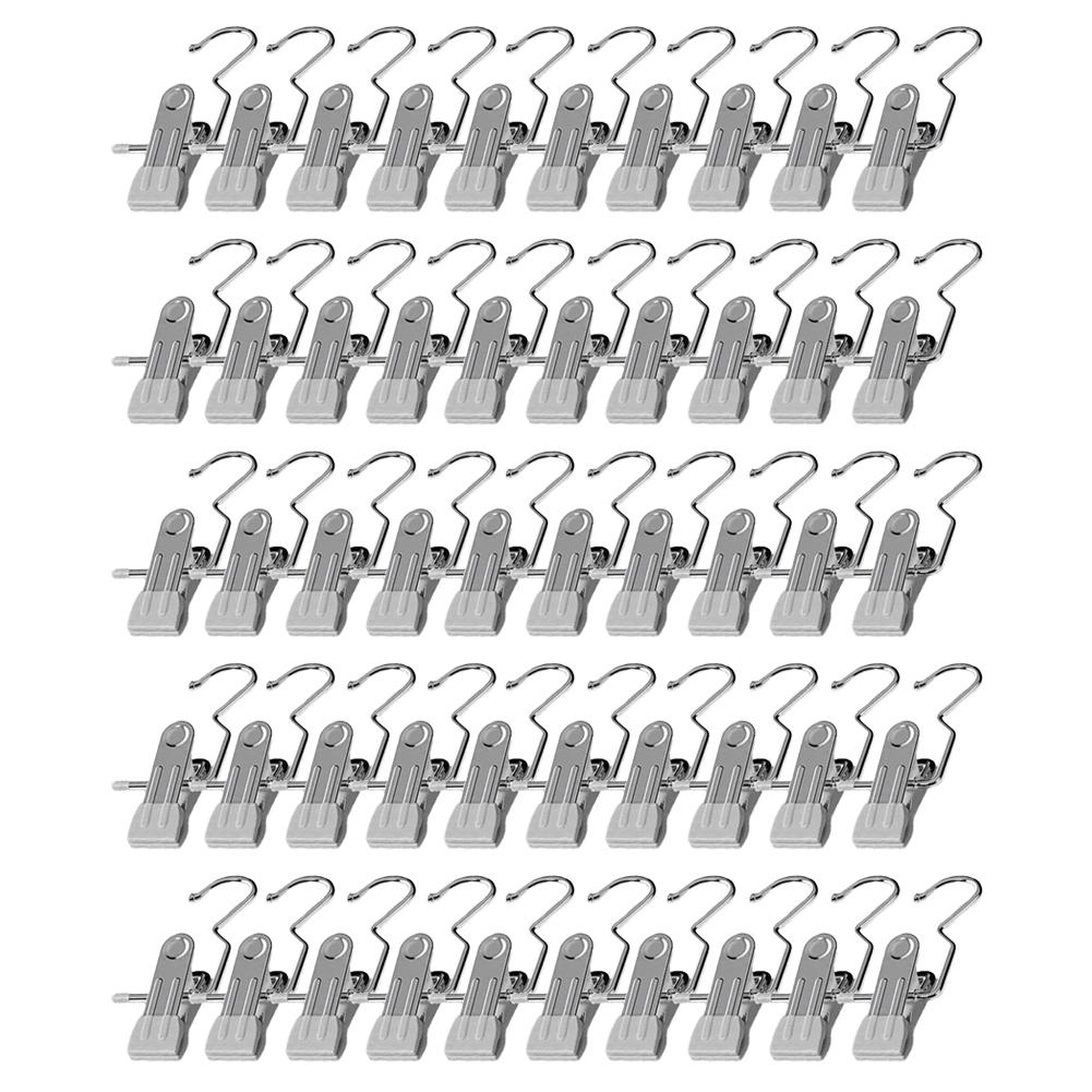 10/30/50 Stück Hut Hosen Socken Handtuchklemmen Rutschfeste Wäscheklammern Edelstahl Multifunktional für Innen Außen Trocknen