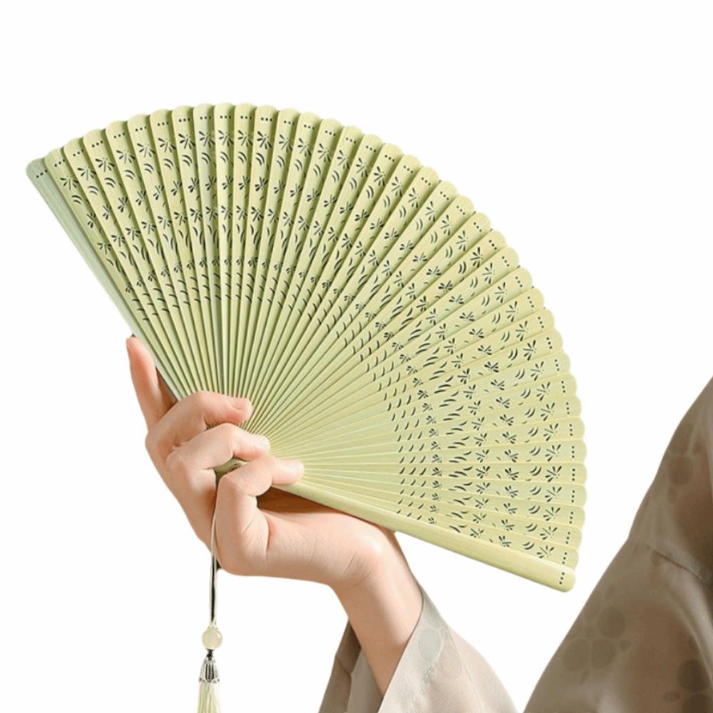 Portable Retro Hand Fan Elegant Classical Folding Fan Chinese Style Folding Bamboo Fan Home Decor