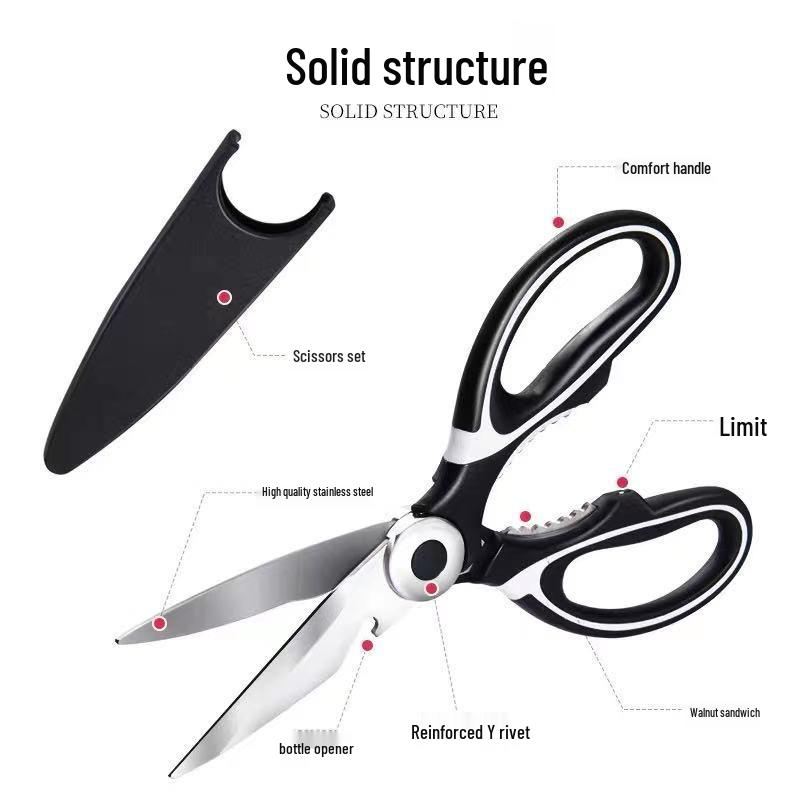 Stainless Steel Multifunctional Kitchen Shears for Baby Food & Chicken Bones