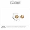 Trendy Style Matte Finish Vintage Earrings Gold Plated Geometric Design Ear Clip Curved Shape Ball Earrings Women Jewelry