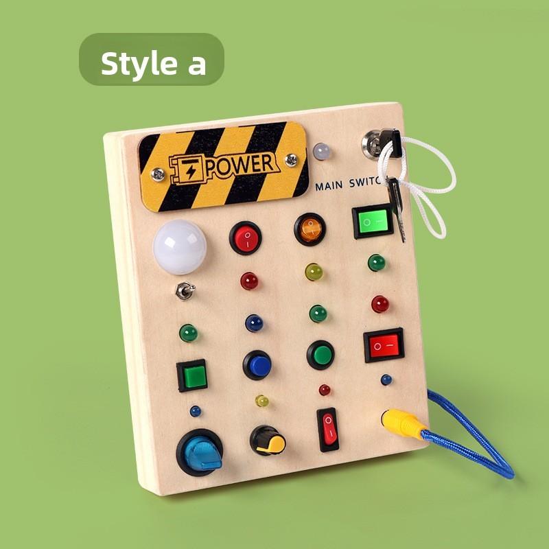 Wooden Led Switch Analog Circuit Board Children Puzzle Toy For Early Learning And Brain Development