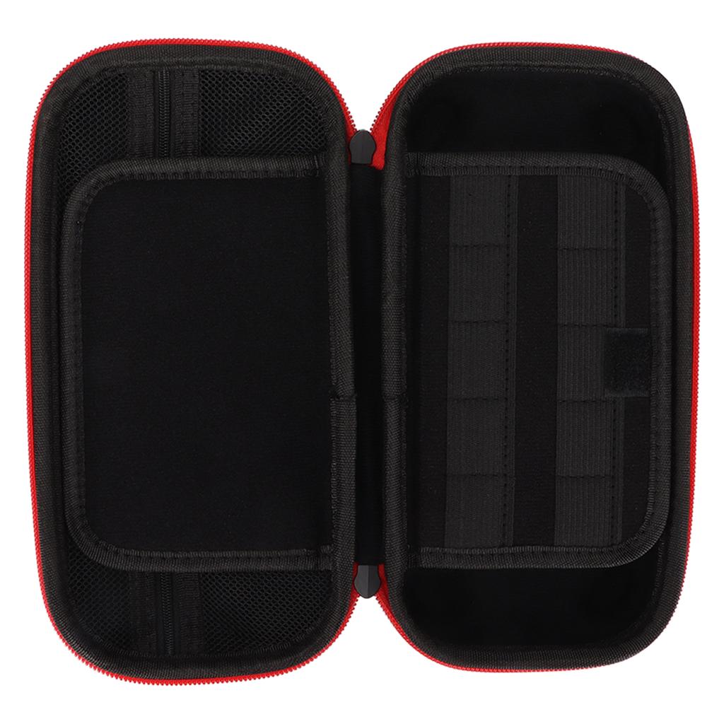 Game Console Storage Bag Hard Shell Dual Zipper Protective Portable Carrying Case for Switch Red