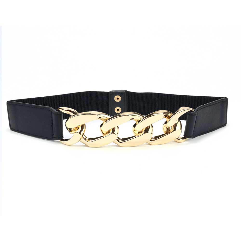 Belt Women'S Decoration Premium Metal Chain Women'S Belt Punk Wide Waist Seal Elastic Elastic Band