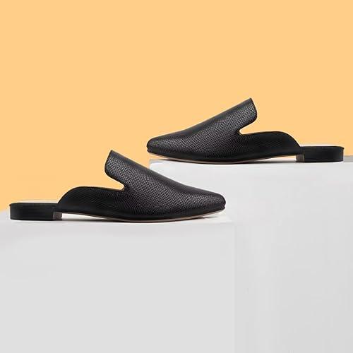 

MUSSHOE Мюли женские на плоской подошве Удобные женские мюли с острым носком 9.5