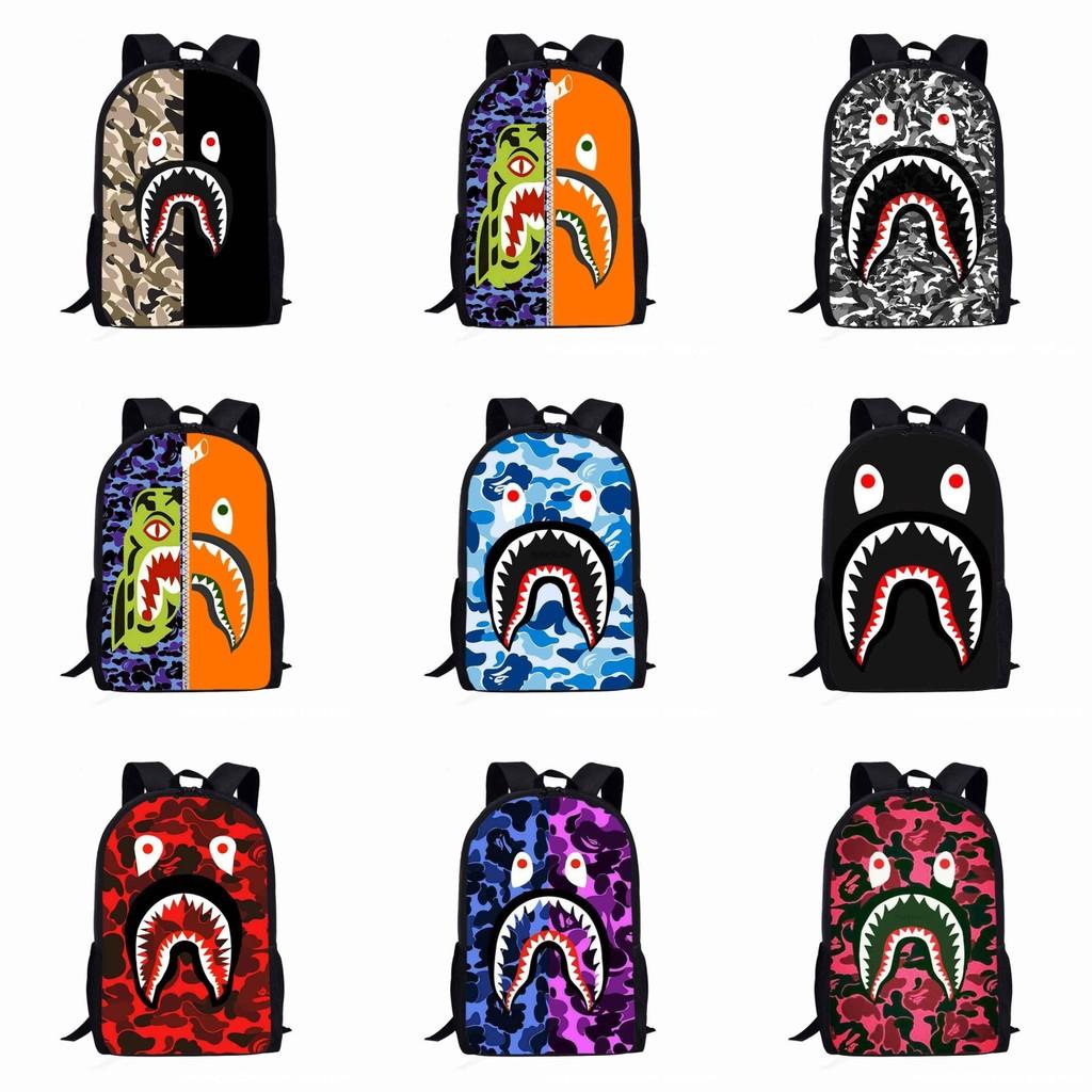 Design Backpack Shark Lightweight Material Schoolbag Students For