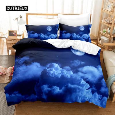 Ensemble de literie Nuit au clair de lune Ensemble housse de couette Literie 3D Impression numérique Linge de lit Ensemble de literie Taille Queen Design tendance