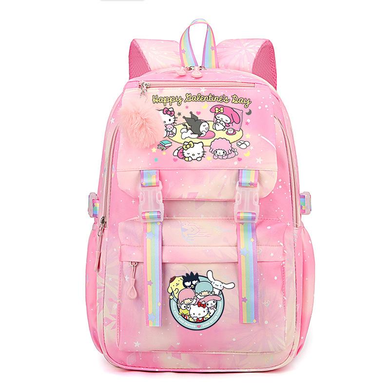 Collection Sweet Xiaoqing Cartoon Peripheral Trend Ridge Protection Backpack Large Capacity Student School Bag