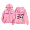 Kids Fashion Women's Lightweight Long Sleeve Zipper Hoodie Printed Hoodie With Pockets