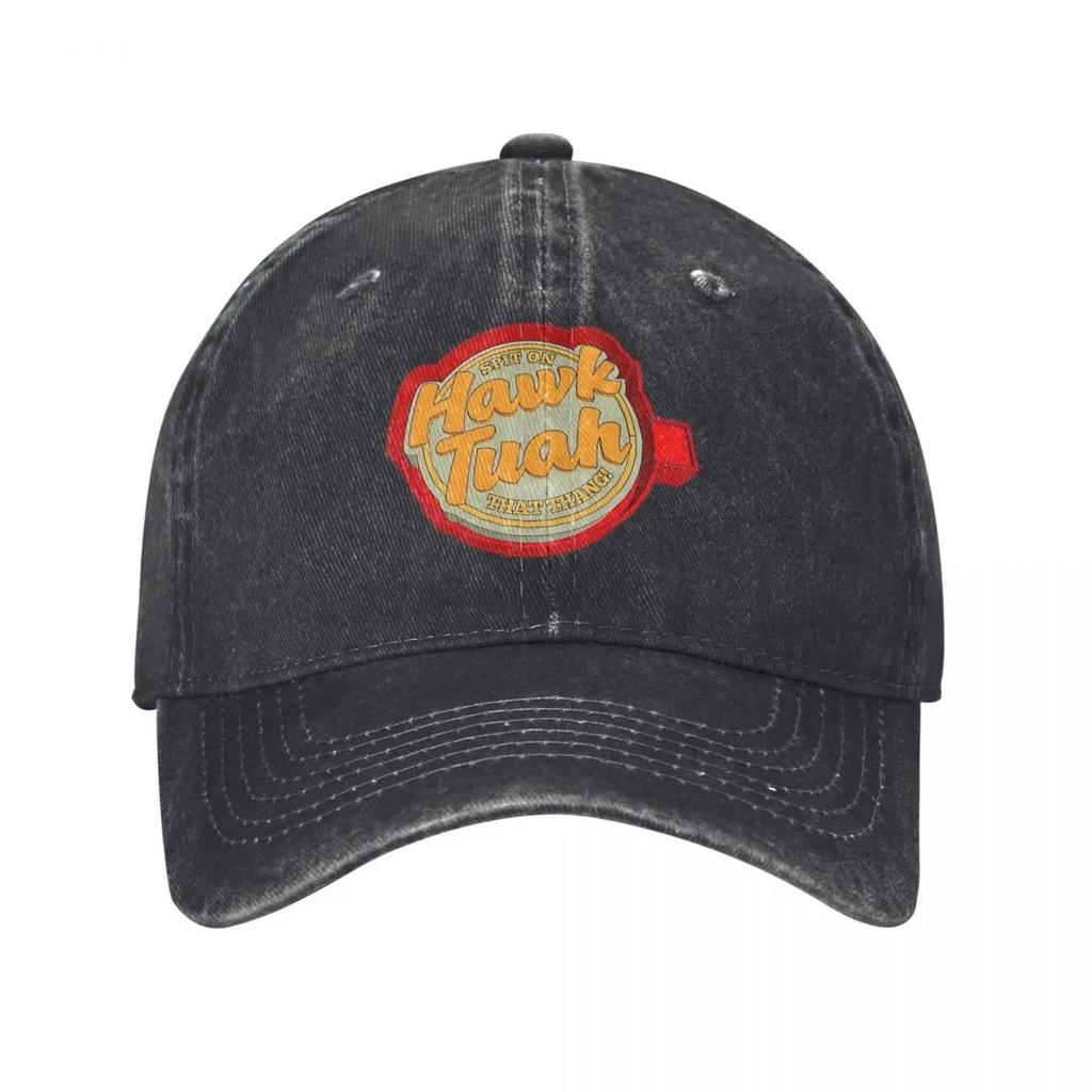 Hawk Tuah Spit On That Thang 24 Baseball Caps Retro Distressed Denim Funny Snapback Hat Unisex Women Outdoor Activities Caps Hat
