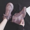 "Women's Classic Martin Boots: Versatile Korean Canvas Hiking & Motorcycle Style for Autumn/Winter"