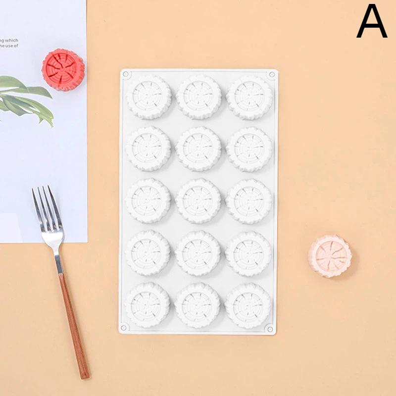 

15 Cavity Silicone Cake Mold Daisy Flat Star Design French Mousse Moulds Chocolate Mold Kitchen Baking Supplies Dessert Tools A