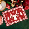 HOT Linen Christmas Faceless Gnome Dwarf Printed Table Place Mat Cloth Placemat Coaster Kitchen Table Decoration and Accessories