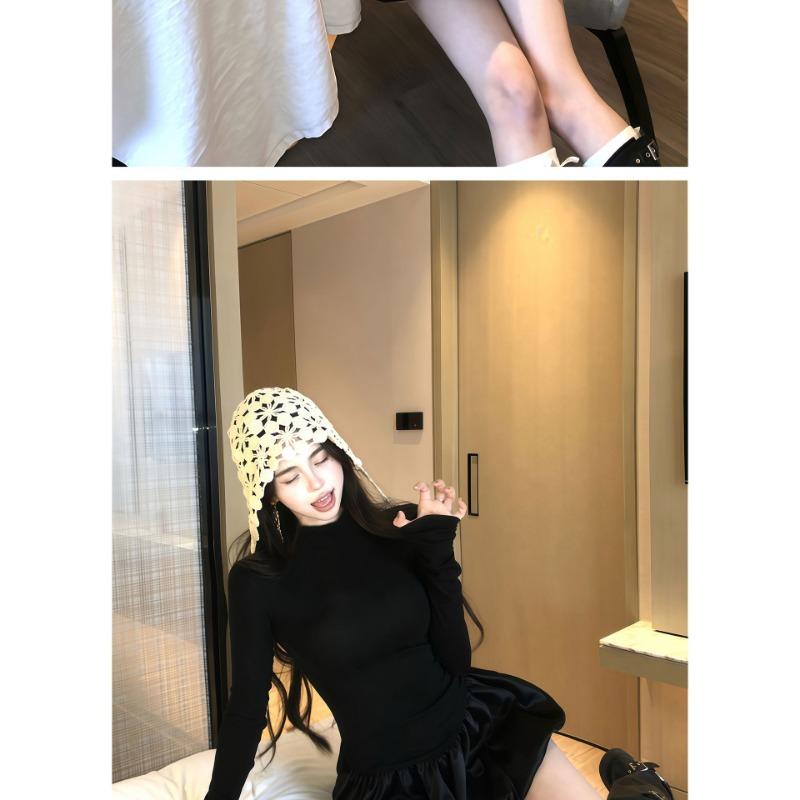 Women Sweet Cool Slim Fitted High Waist Long Sleeve Puffy Short Dress