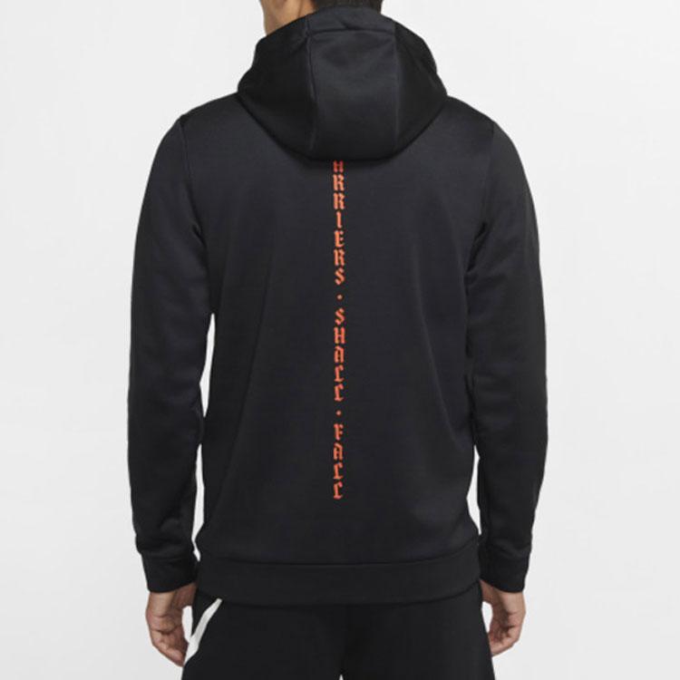 Nike Therma Fleece Pullover Training Hoodie With Abstract Pattern Men Hoodie Black CK4585-010
