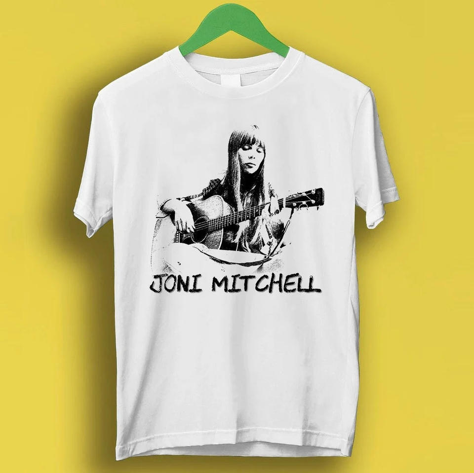 Joni Mitchell Rock Ladies Canyon Folk 70s Meme Regalo Divertido Estilo Camiseta Unisex Jugador Culto Película Música Camiseta