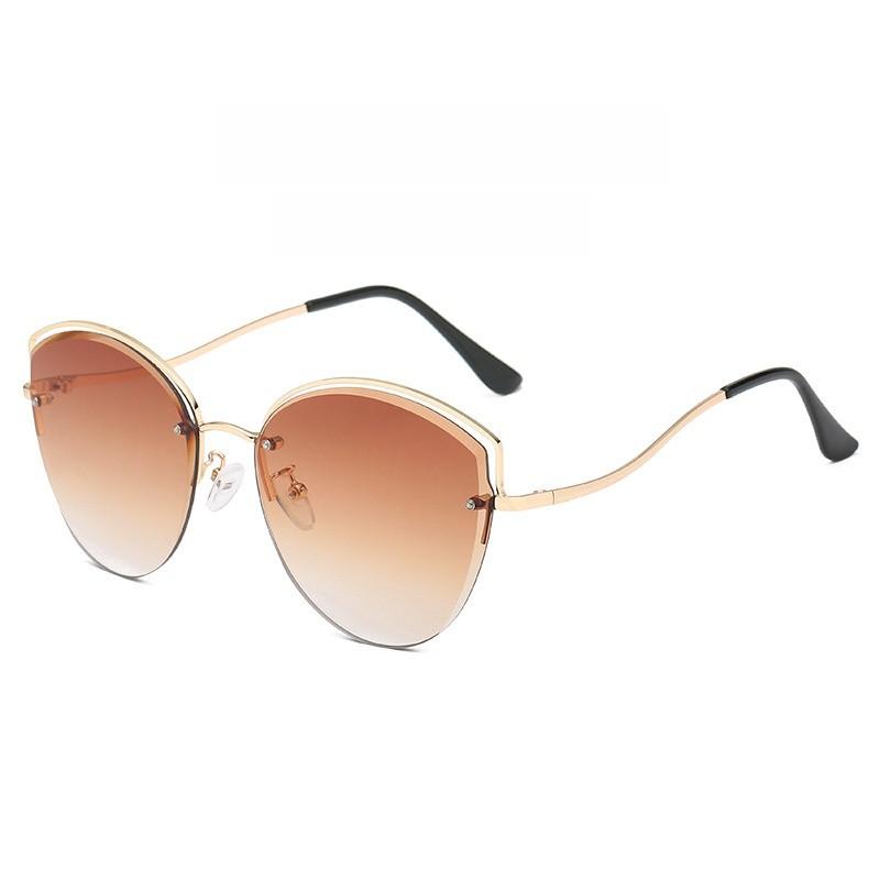No Brand Cat Eye Sunglasses With Uv400 Protection For Fashionable Summer Outings