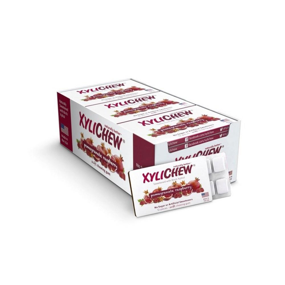 Xylishu Xylitol Chewable Fruit Flavors 50 pcs. For odors and dry mouth. Aspartame-free. Gluten-free. 1 pcs Pomegranate Raspberry 60 pcs, 4 packs