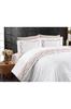 Basak Embroidered 100% Cotton Duvet Cover Set, Duvet Cover 200x220, Sheet 240x260, Double Size, Full Size Orange