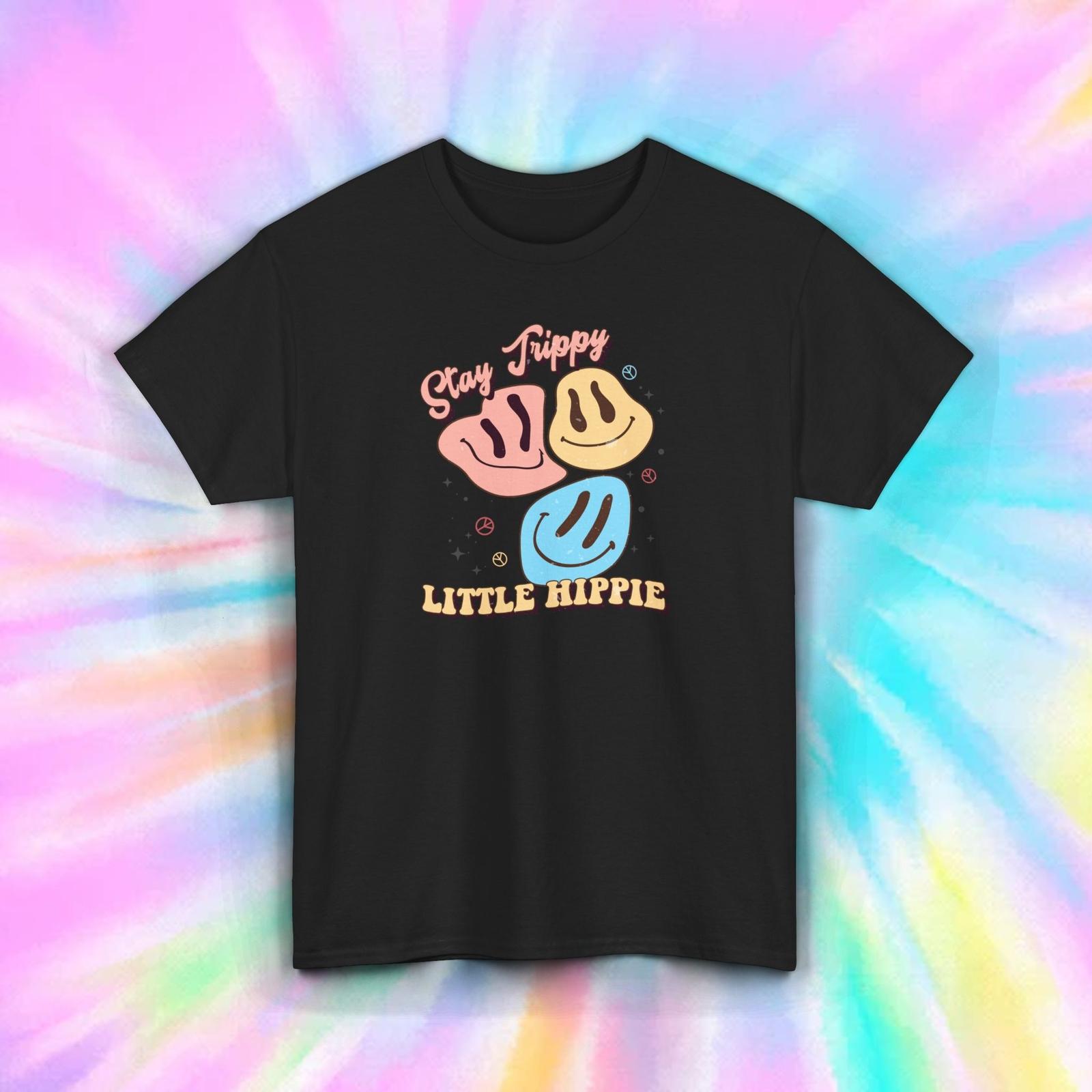 Stay Trippy Little Hippie Shirt Psychedelic Retro 70s Aesthetic Boho S-5XL XL