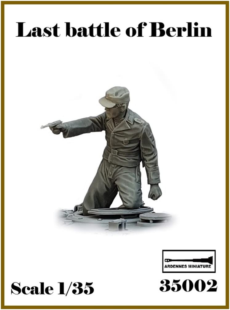 Ardennes Miniatures 1/35 Scale Resin Kit AR35002: World War II German Army, Last Battle of Berlin, Part 2: Tank Crew with Pistol, 1 Figure