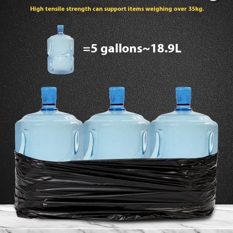 100Pcs 50X60Cm Black Outdoor Disposable Plastic Garbage Bag, Large Capacity And Thickness, Leak-Proof And Durable