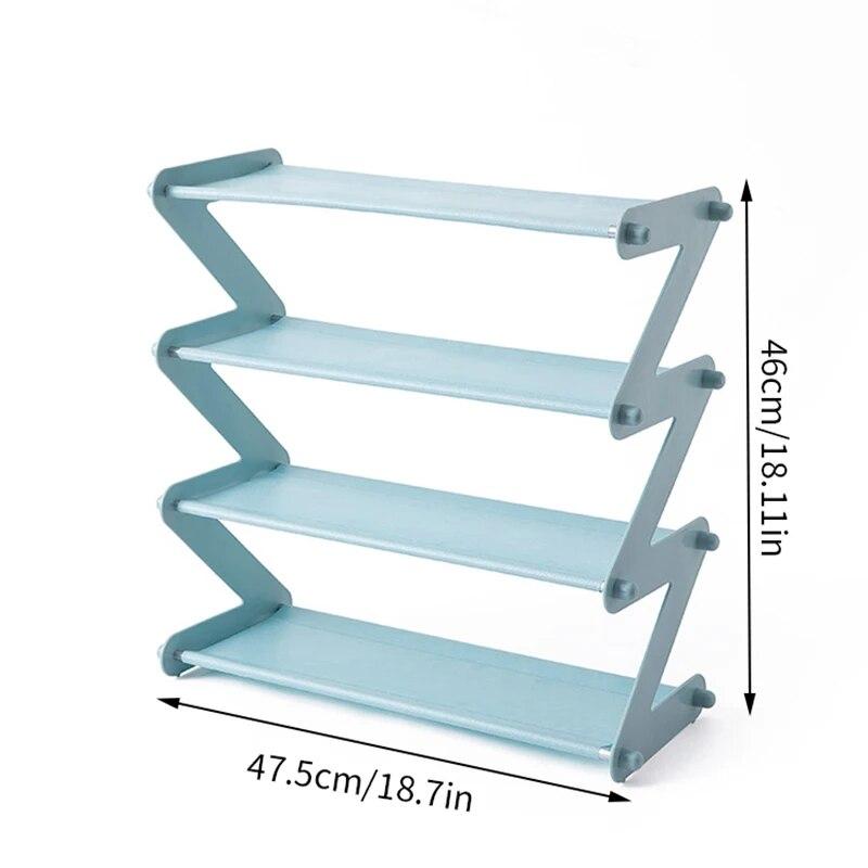 Vierschichtiges Schuhregal, einfaches kombiniertes Schuhregal, Vliesstoff-Schicht-Schuhregal, staubdichtes Schuhregal zur Aufbewahrung im Haushalt