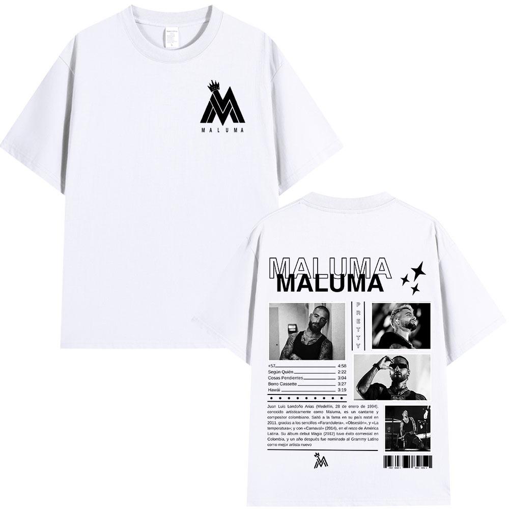 Rapper MALUMA Album Graphic T Shirt Men's Hip Hop Fashion Retro Short Sleeve T-shirt 100% Cotton Oversized Tee Shirt Streetwear