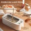 High Frequency Ultrasonic Cleaning Machine Adjustable Double Bin Vibration Full Cleaning for Jewelry Household Use