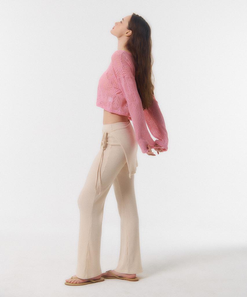 Kkuape Wrap Skirt & Pants Set_Ivory