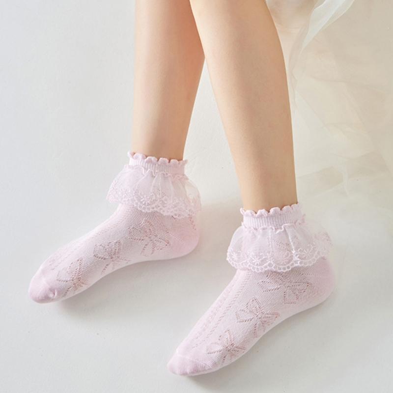 Baby Cotton Socks Kids Girl  Soild Color Baby Thin Mesh Socks for Girls Lace Fashion Soft Beauty Toddler Children's Sock Summer