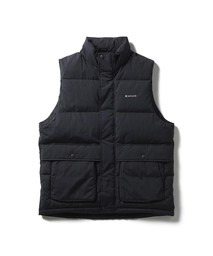 Snow Peak Everyday Down Vest and Size S JK-25AU007, Men's Women's, Black,