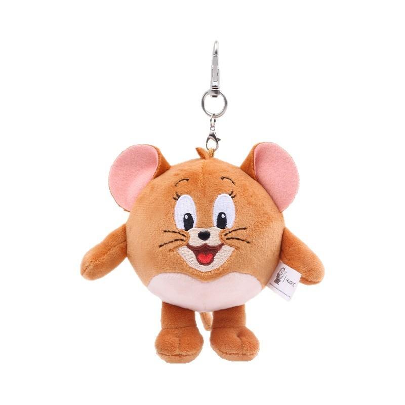 Tom Football Jerry Basketball Tennis Design Plush Rebound Ball Pendant Keychain