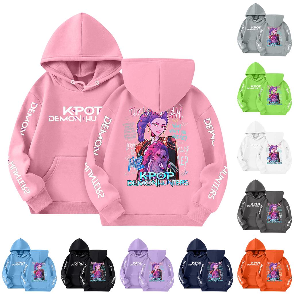 Dětská móda Lehký pulovr s dlouhým rukávem s kapsami Potisk Mikina s kapucí