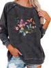 Women's Oversized Pullover Sweatshirt Fashion Butterfly Print Top Ladies Spring/Fall Sweatshirt