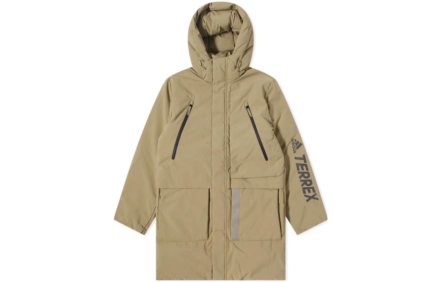 Adidas Down Jackets Men s Apricot Hooded Moderate Other H13850 XS
