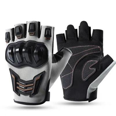 Protective Cycling Half-Finger Gloves Motorcycle Racing & Motorbike Training Gloves Non-Slip Wear-Resistant Shockproof Sports