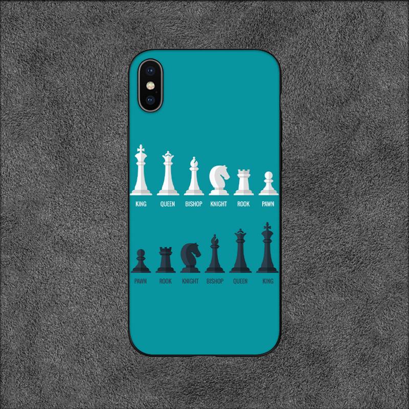 Pouzdro na telefon Chess Board Pieces pro iPhone 11 12 Mini 13 14 Pro XS Max X 8 7 6s Plus SE XR Shell