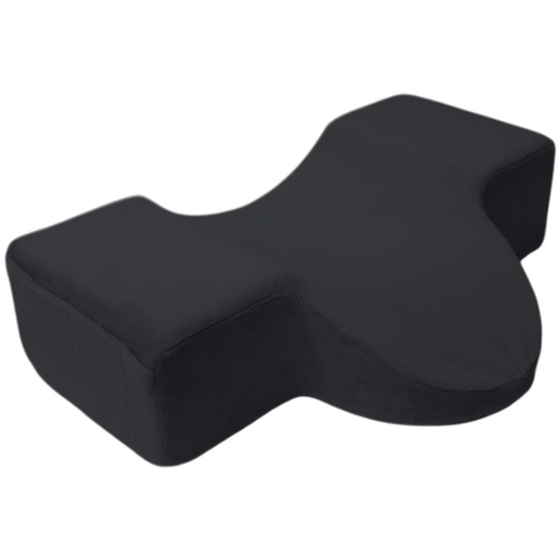

Ergonomic Memory Foam Pillow for Makeup Artists Soft Flannel Eyelash Grafting Headrest Comfortable Neck Support чорний